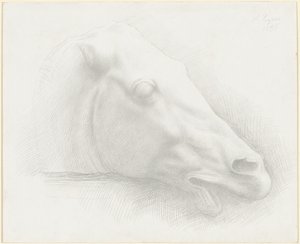Hoved af en hest fra Parthenon af Alphonse Legros
