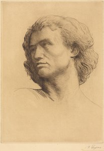 En mands hoved af Alphonse Legros