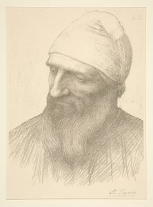 Hoved af en mand af Alphonse Legros