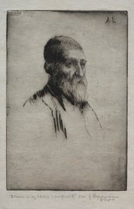 Hoved af en mand. af Alphonse Legros