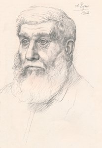Overhoved for en bonde, 1902, 1903 af Alphonse Legros