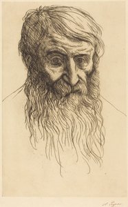 En filosofs hoved (Tête de philosophe) af Alphonse Legros