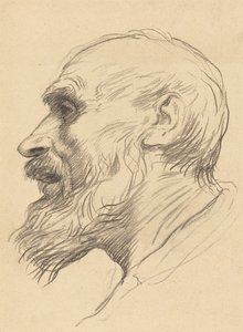Hoved af en gammel mand. af Alphonse Legros