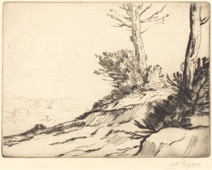 Bakke med buske (La butte aux broussailles) af Alphonse Legros