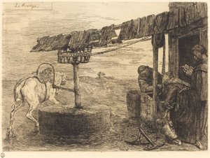 Hestedrevet Mill Le manege. af Alphonse Legros