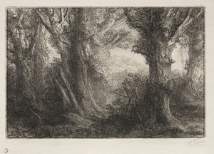 I skoven ved Conteville. af Alphonse Legros