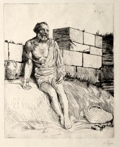 Job første plade. af Alphonse Legros