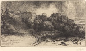 Gård ved Brieux i en Storm af Alphonse Legros