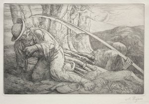 Døden og skovhuggeren (5. plade) af Alphonse Legros
