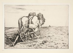 La charrue (Ploven) af Alphonse Legros