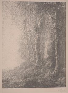 Landskab (litho) af Alphonse Legros