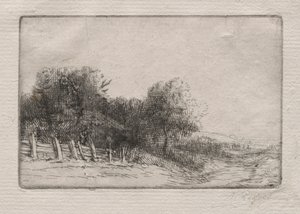 Landskab Et Landskab. af Alphonse Legros