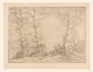 Landschap sætter skrue Laksefiskeren af Alphonse Legros