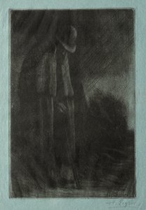 Den rejsende i ly af Alphonse Legros