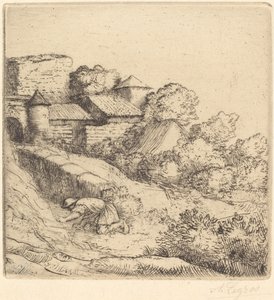 Lille brænder af græs Den lille brænder af græs. af Alphonse Legros