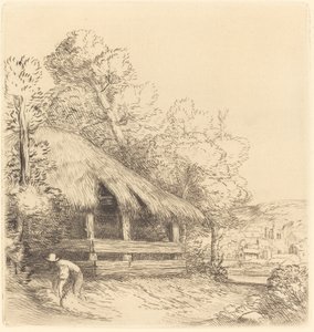 Lille Shelter Le petit hangar. af Alphonse Legros