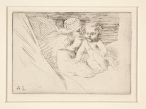 Mab et Cupidon (Mab og Amor) af Alphonse Legros