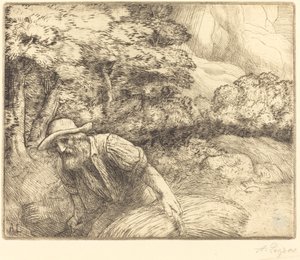 Man fouragerer Man fouragerer. af Alphonse Legros