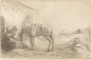 Mand der vander en hest Mand der vander en hest. af Alphonse Legros
