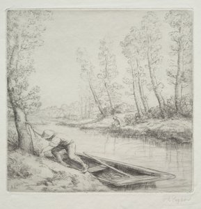 Morgen på floden af Alphonse Legros