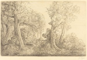 Nær skoven, Veronne Pres du bois, Veronne. af Alphonse Legros
