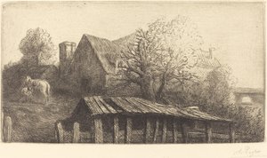 Gammel kro af Alphonse Legros