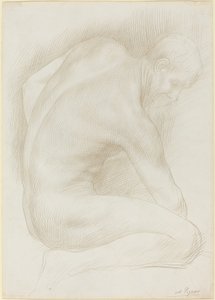 Gammel mand af Alphonse Legros