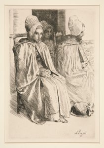 Paysannes des Environe de Boulogne (Bønderkvinder i Boulogne-kvarteret) af Alphonse Legros