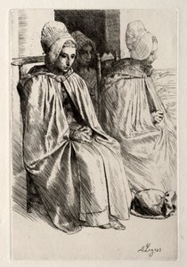 Bondekvinde i kvarteret Boulogne. af Alphonse Legros