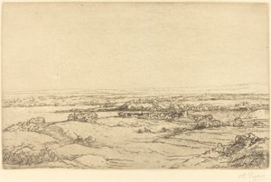 Slette nær en sø af Alphonse Legros