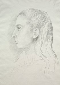 Portræt af frøken Nora E. Legros, 1896. af Alphonse Legros