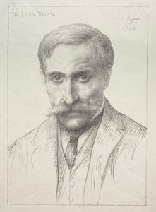 Portræt af Dr. Louis Vintras af Alphonse Legros