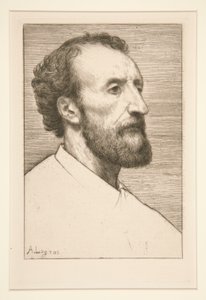 Portræt af Jules Dalou af Alphonse Legros