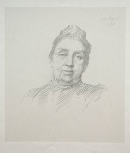 Portræt af Madame Kemp, set forfra (3. plade) af Alphonse Legros
