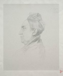 Portræt af Madame Kemp i profil 2. plade. af Alphonse Legros