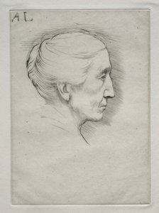 Portræt af Mme. Emily Hughes 1. plade. af Alphonse Legros