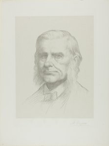 Portræt af professor Huxley af Alphonse Legros