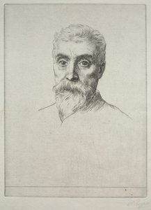 Portræt af Sir Hiram S. Maxim af Alphonse Legros