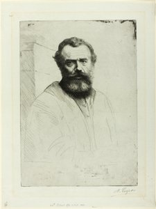 Portræt af kunstneren af Alphonse Legros