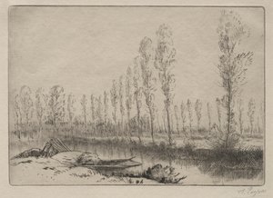 Tæt på Amiens, tørvemoser af Alphonse Legros