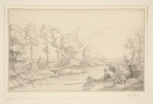 Hvil ved floden af Alphonse Legros