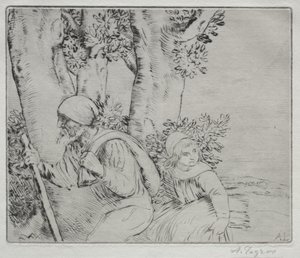 Retur fra marken (Le Retour des Champs-2. plade) af Alphonse Legros