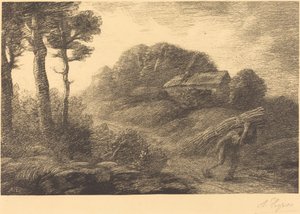 Fagot-samlerens tilbagevenden, 2. plade (Le retour du fagotier) af Alphonse Legros