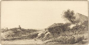 Vender tilbage med høet (Rentrant le foin) af Alphonse Legros