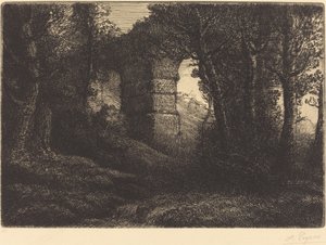Ruinerne af en gammel akvædukt af Alphonse Legros