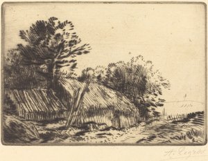 Rustik scene (Scene rustique) af Alphonse Legros