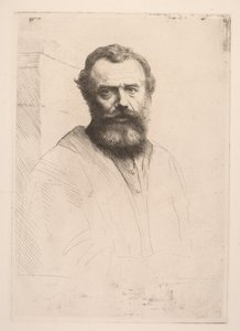 Selvportræt tredje plade. af Alphonse Legros