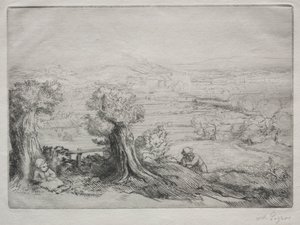 Souvenir fra en dal i Bourgogne af Alphonse Legros