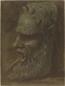 Studie af en maske. af Alphonse Legros