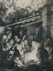Hyrdernes tilbedelse, 1922. af Alphonse Legros